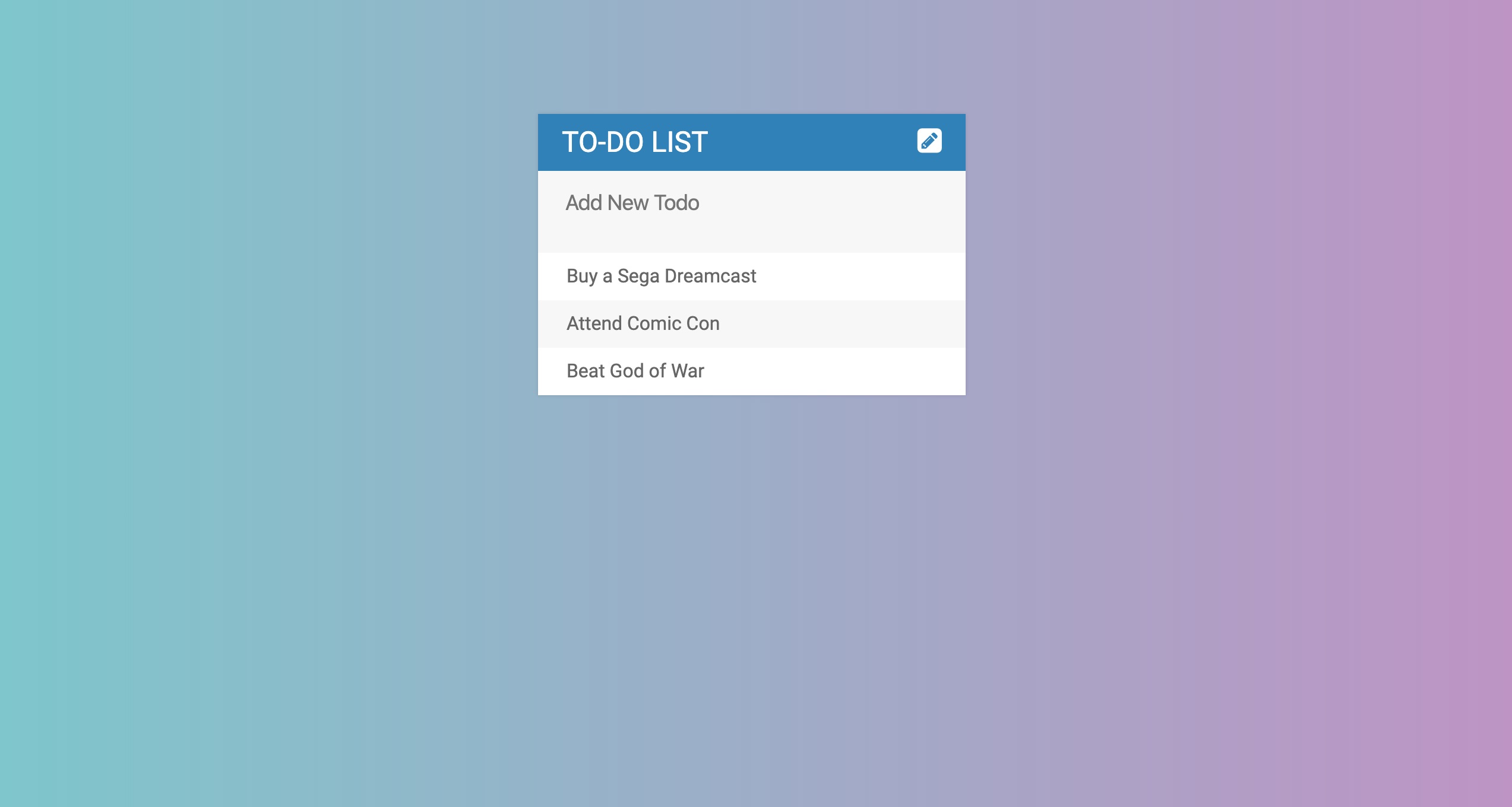 To Do List App